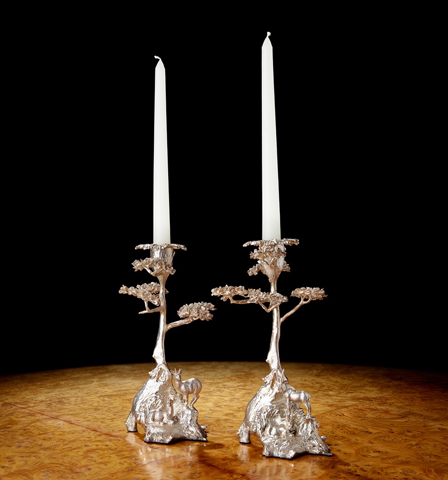 A PAIR OF MODERN FIGURAL CANDLESTICKS | PATRICK MAVROS, HARARE | £10,000 - £15,000 + fees | To be offered: Silver & Objets de Vertu, 14 September 2022